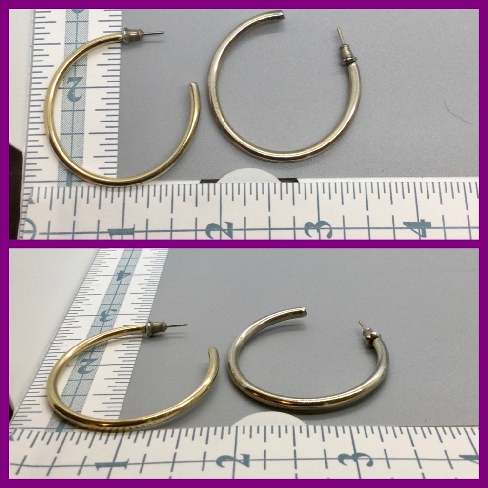 3/$13_ Goldtone Hoops - Picture 3 of 5